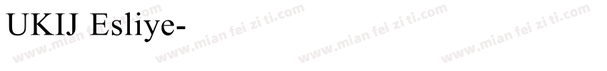 UKIJ Esliye字体转换
